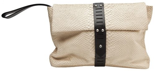 Allibelle PYTHON MOHAWK CLUTCH BAG