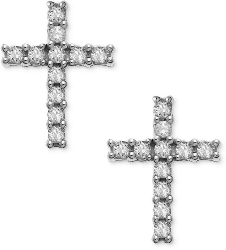 Diamond Cross Earrings for Less