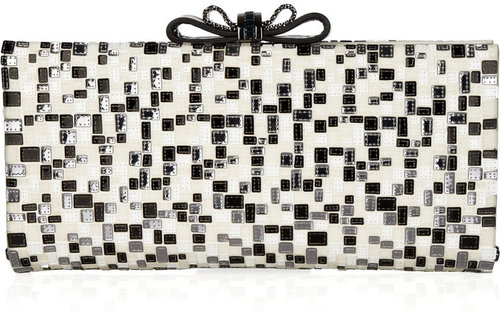 Christian Louboutin Cleo sequined satin clutch