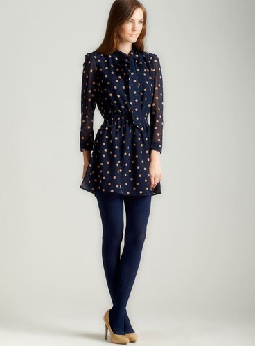 Tramp Long Sleeve Polka Dot Secretary Blouse