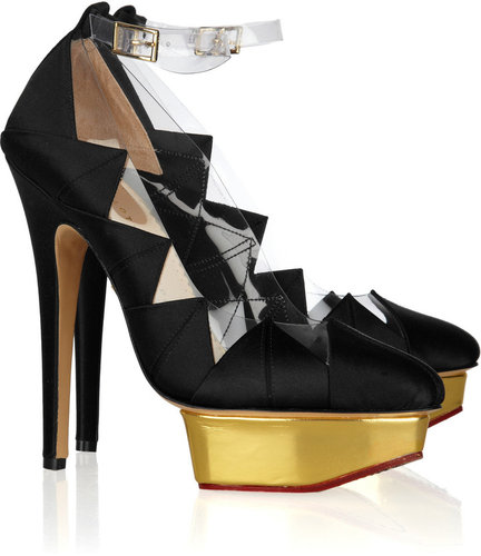 Charlotte Olympia Origami satin pumps