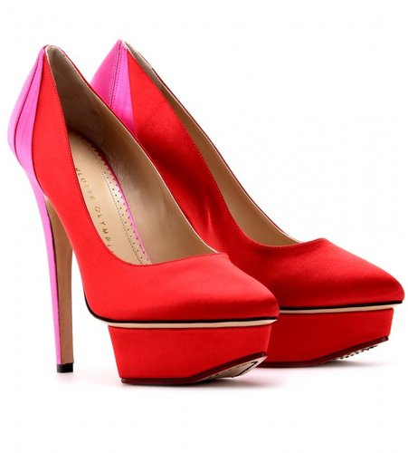 Charlotte Olympia MASAKO SATIN PLATFORM PUMPS