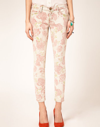 Current/Elliott Stiletto Skinny Jeans In Floral Print