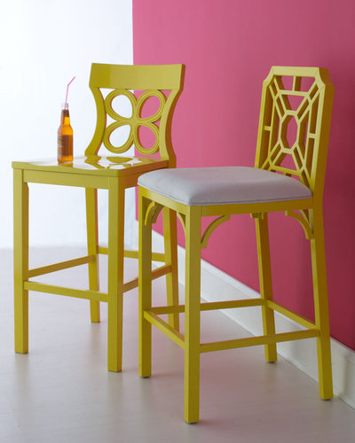 Lilly Pulitzer Home Yellow Barstools