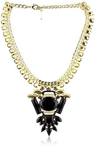 LK Designs "Pacific Chic" Crystal Rock Necklace