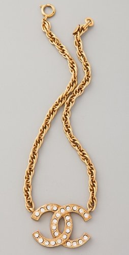 Wgaca Vintage Vintage Chanel CC Crystal Encrusted Choker