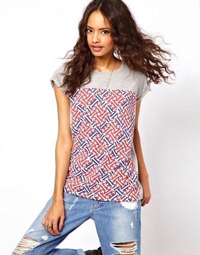 ASOS T-Shirt with Geo Block Print