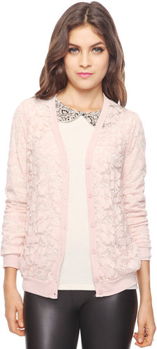 Forever 21 Longline Lace Cardigan