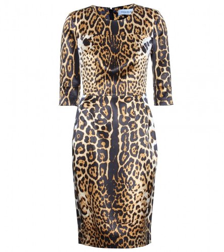Yves Saint Laurent LEOPARD PRINT SILK DRESS