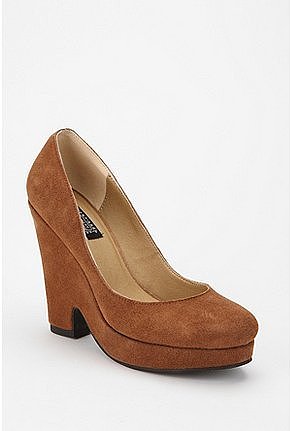 Deena & Ozzy Suede Split Wedge