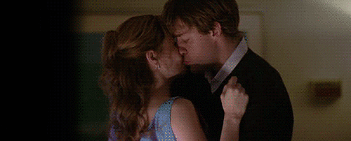 . . . but soon after, he finds her alone in the office and kisses her without saying a word . . . (Finally!)
. . . but soon after, he finds her alone in the office and kisses her without saying a word . . . (Finally!)
