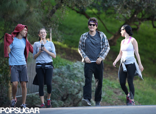 Katy Perry and Allison Williams Pair Up For a Walk With Their Guys Katy Perry and Allison Williams Pair Up For a Walk With Their Guys