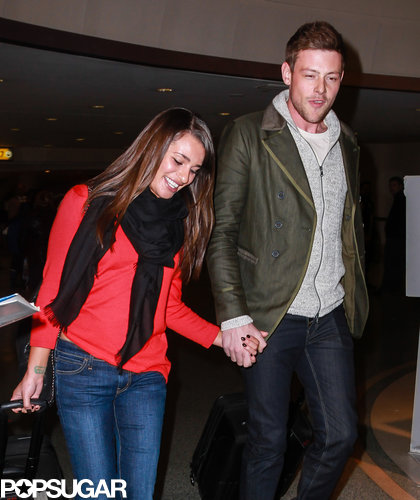 Lea Michele and Cory Monteith Land in NYC Hand in Hand Lea Michele and Cory Monteith Land in NYC Hand in Hand