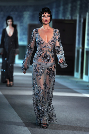 Kate Moss walked the runway at Louis Vuitton on Wednesday in Paris.
Kate Moss walked the runway at Louis Vuitton on Wednesday in Paris.
