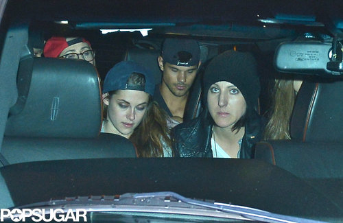 Kristen Stewart, Taylor Lautner, and Katy Perry's assistant, Tamra Natisin, piled into a car together.
Kristen Stewart, Taylor Lautner, and Katy Perry's assistant, Tamra Natisin, piled into a car together.
