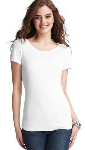 Petite Slubbed Scoop Neck Tee