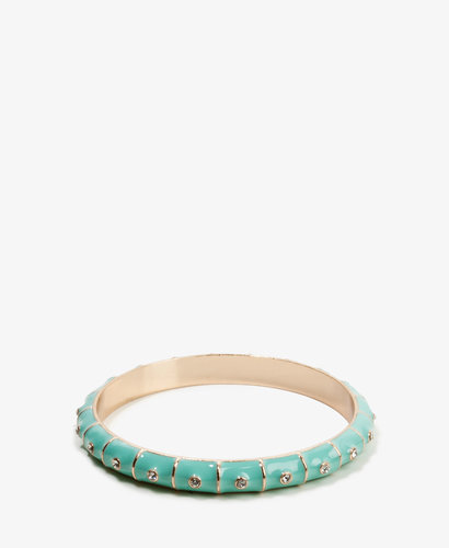 FOREVER 21 Lacquered Rhinestone Bangle