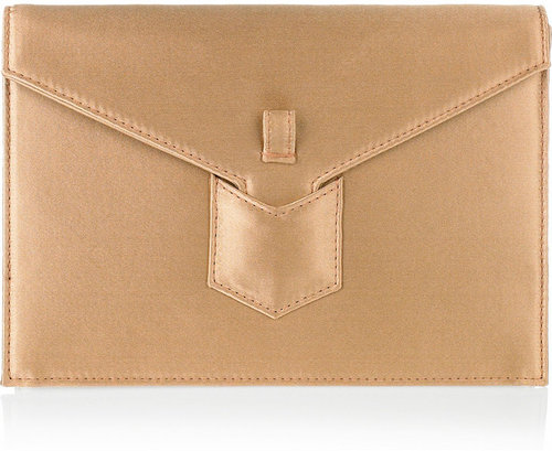 Yves Saint Laurent Y satin envelope clutch