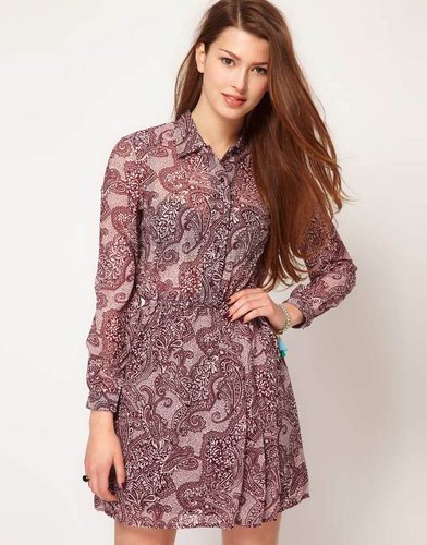 Motel Paisley Shirt Dress