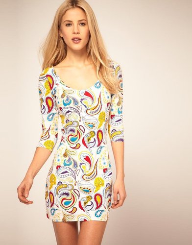 People Tree 'Zakee Shariff' Jersey Body-Conscious Dress In Paisley Print