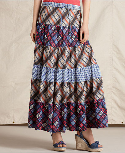 Tommy Hilfiger Skirt, Patchwork Pull On Maxi
