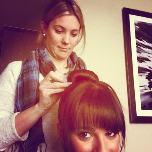 Lea Michele got a big-time bun with the help of stylist Sarah Potempa's Wrap Up tool.
Source: Instagram user msleamichele
Lea Michele got a big-time bun with the help of stylist Sarah Potempa's Wrap Up tool.
Source: Instagram user msleamichele