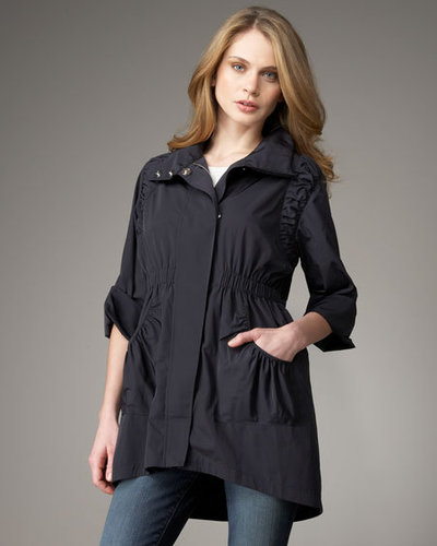 Ali Ro Three-Quarter Ruched Anorak