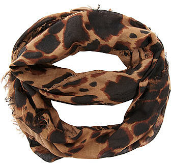 Leopard panel snood