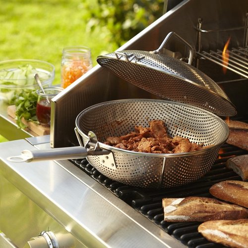 Steel Grill Chef's Pan with Lid