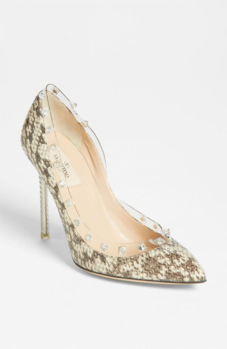 Valentino 'Rockstud' Snakeskin Pump