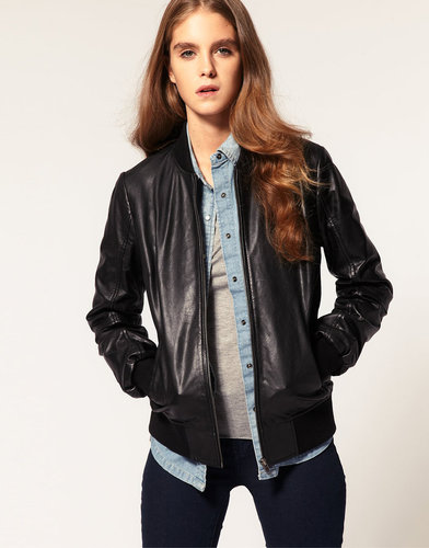 ASOS Soft Leather Bomber Jacket