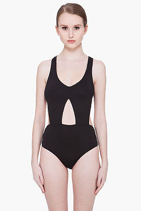 ALEXANDER WANG Black Track Swimsuit