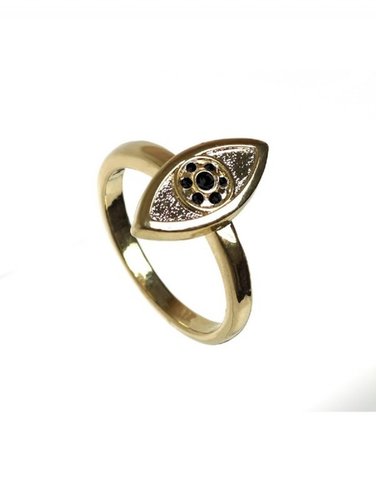 Vertical Evil Eye Stackable Ring