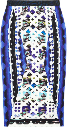 Peter Pilotto H printed stretch-crepe skirt