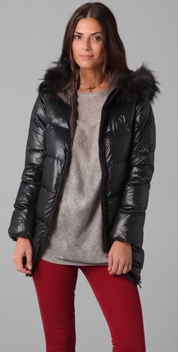 Duvetica Kappa Coat with Fur Trim