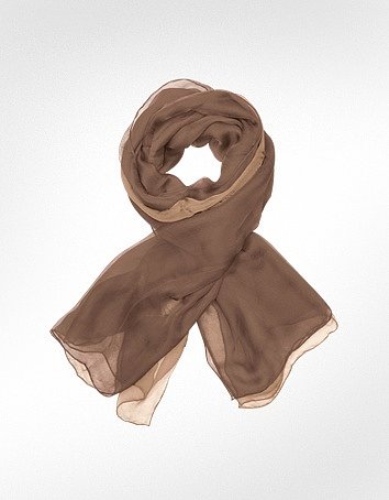 Enrico Coveri Ruffled Silk Stole