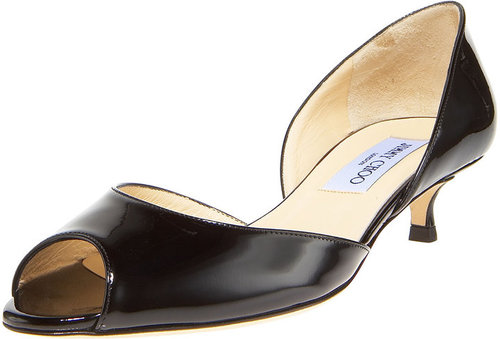 Jimmy Choo Patent Open-Toe d'Orsay