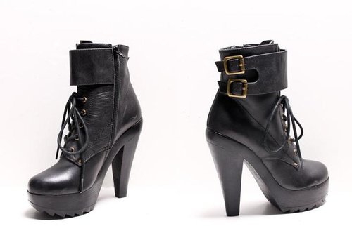 Jeffrey Campbell Black Warsaw Bootie