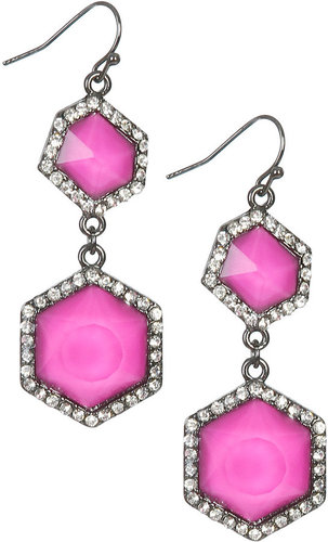 Double Geo Stone Earring