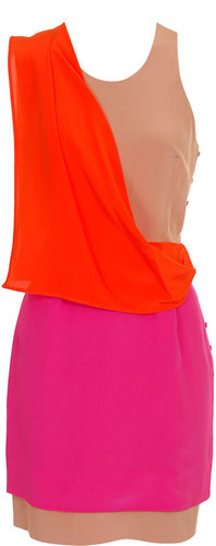 Richard Nicoll Contrast draped dress