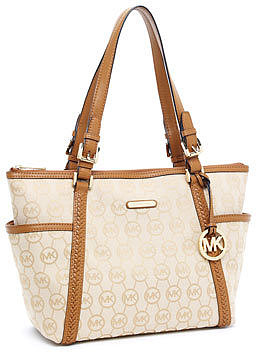 MICHAEL Michael Kors Whipped Large  Zip-Top Tote, Beige/Camel