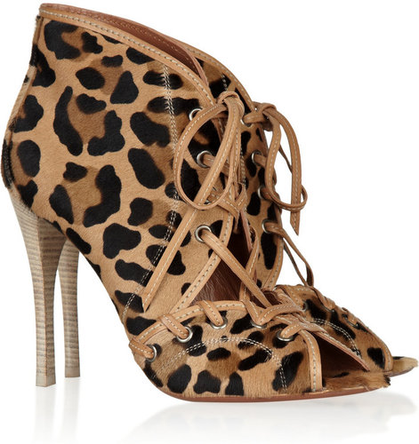 Alaïa Leopard-print calf hair ankle boots