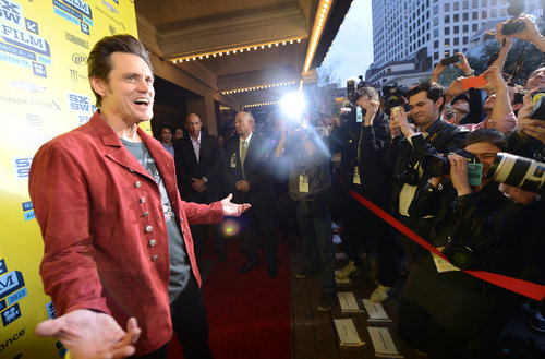 Jim Carrey posed on the red carpet at SXSW.
Jim Carrey posed on the red carpet at SXSW.