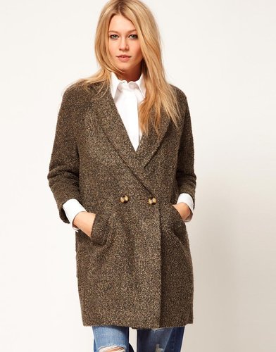 ASOS Textured Back Detail Coat
