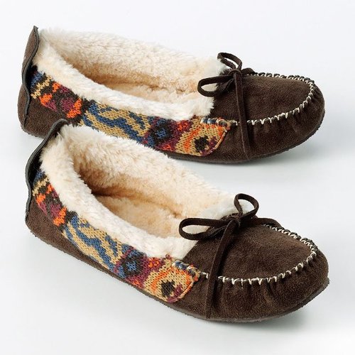 Muk luks faux-suede moccasin slippers