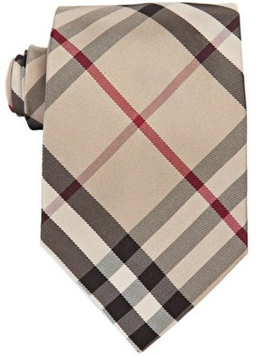 Burberry London coffee check silk tie