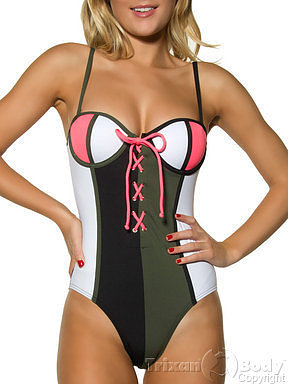 Moontide Sporty Splice Splice Dual Cup Underwire Swimsuit
