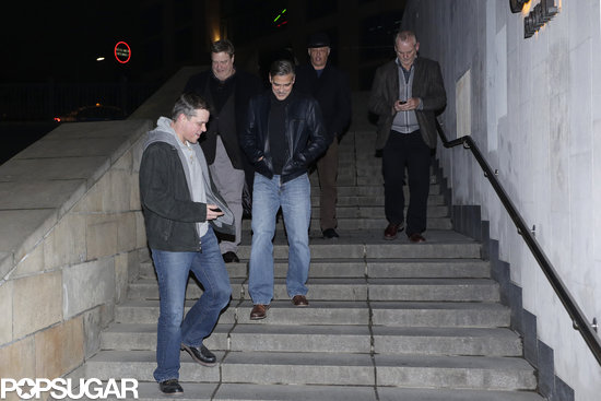 Matt Damon and George Clooney had a night out with friends in Berlin.
Matt Damon and George Clooney had a night out with friends in Berlin.