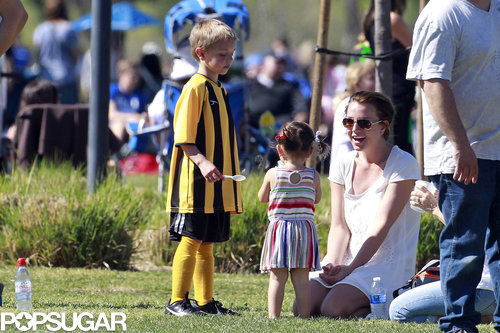 Britney Spears Goes Into Soccer-Mom Mode With Her Little Ones Britney Spears Goes Into Soccer-Mom Mode With Her Little Ones