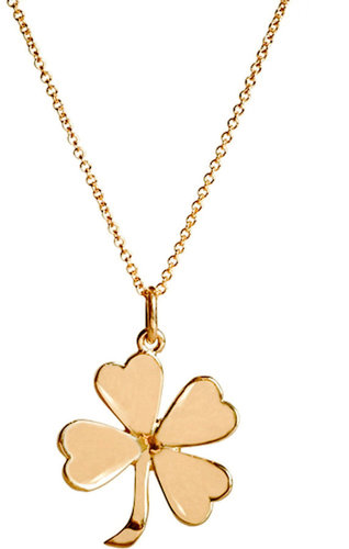 Jennifer Meyer Gold Four-Leaf Clover Pendant Necklace